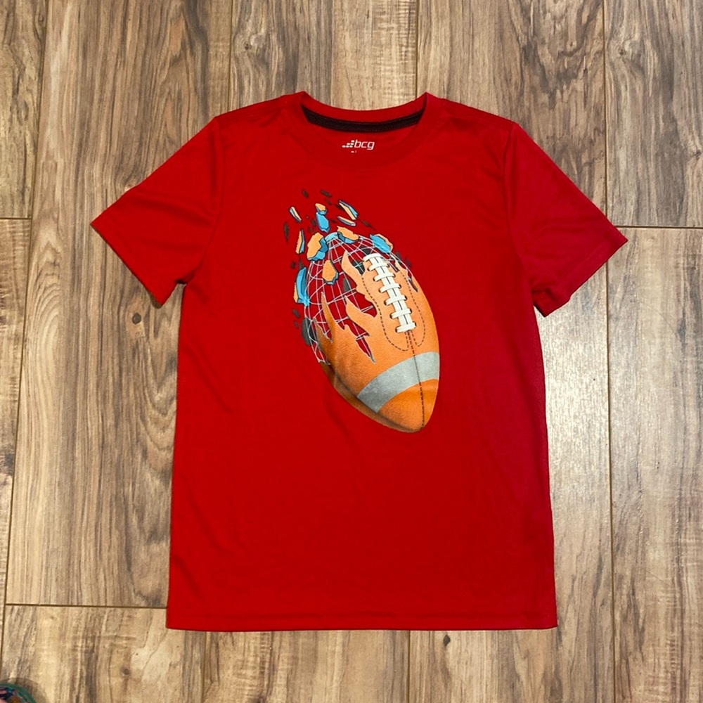 Red football tee